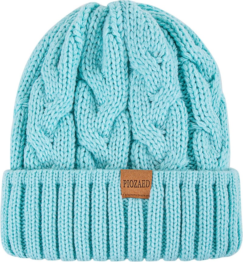 PIOZAED Womens Winter Knitted Beanie Hat Knit Warm Skull Cap Skull Cap Beanie for Women 2 Packs - Image 3